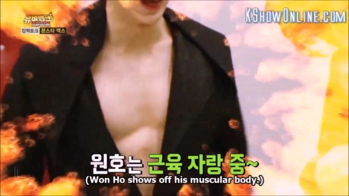 kaimikachan:Kihyun High key admiring Wonho’s body. Shy wonho...