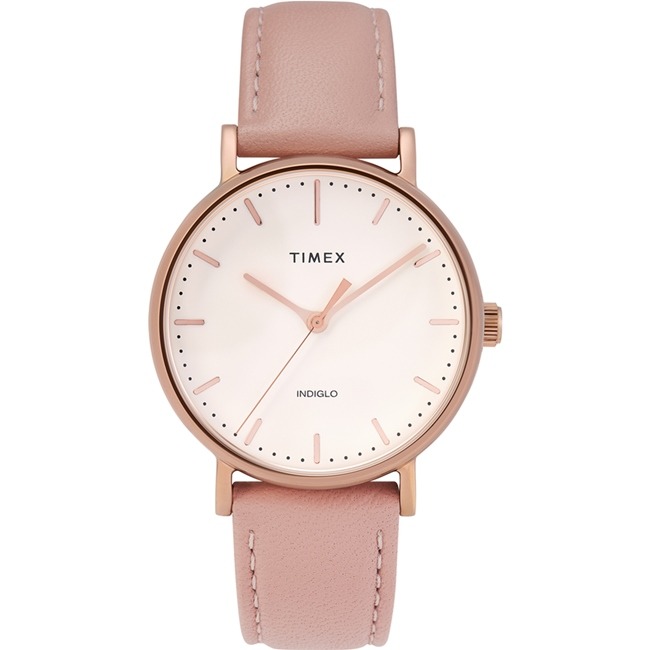 【TIMEX】天美時 復刻系列 簡約復古手錶(粉紅/玫瑰金TXTW2T31900)