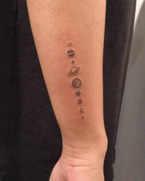 Tattoo uploaded by Oso Avila • Simple solar system 3liner and shader •  Tattoodo