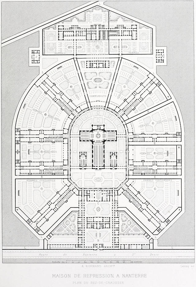 ARCHITECTURE (archimaps Floor plan of the prison, Nanterre)
