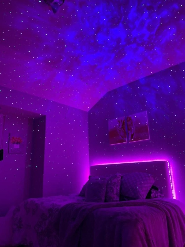 Aesthetic Purple Galaxy Bedroom