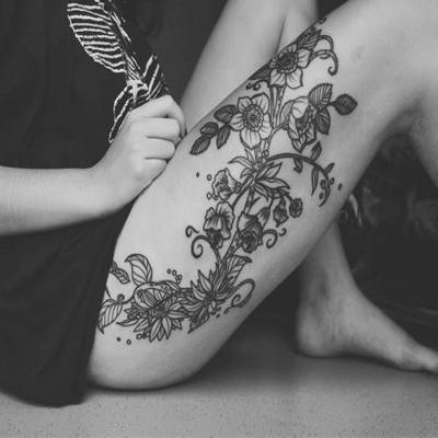 upper thigh tattoos tumblr