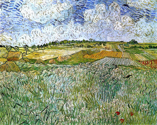 artist-vangogh:The Plain at Auvers, Vincent van GoghMedium:...