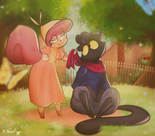 nursepuppo:FINISHED GARDEN PIC OF SUSANA AND CLOVER ^^SEE THE...