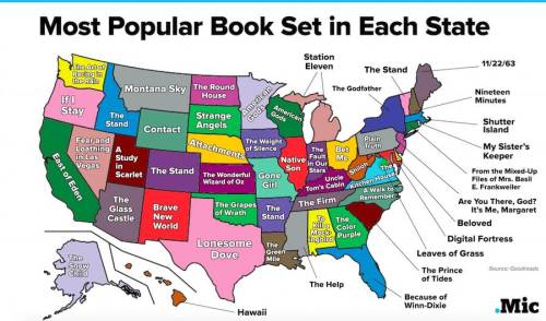 boingboing:Map breaks down most popular books set in each...