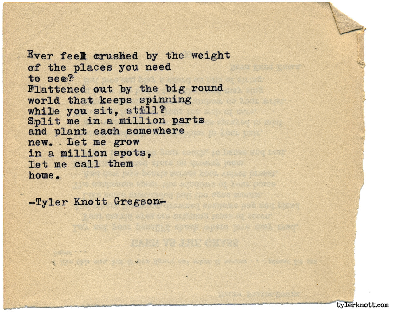 Tyler Knott Gregson — Typewriter Series #2179 by Tyler Knott Gregson