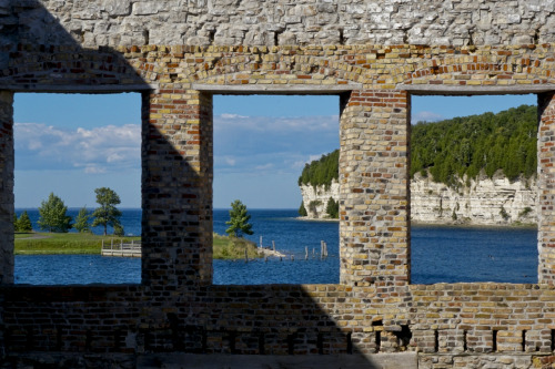 Looking out over Snail Shell Harbor, Fayette Historic State...