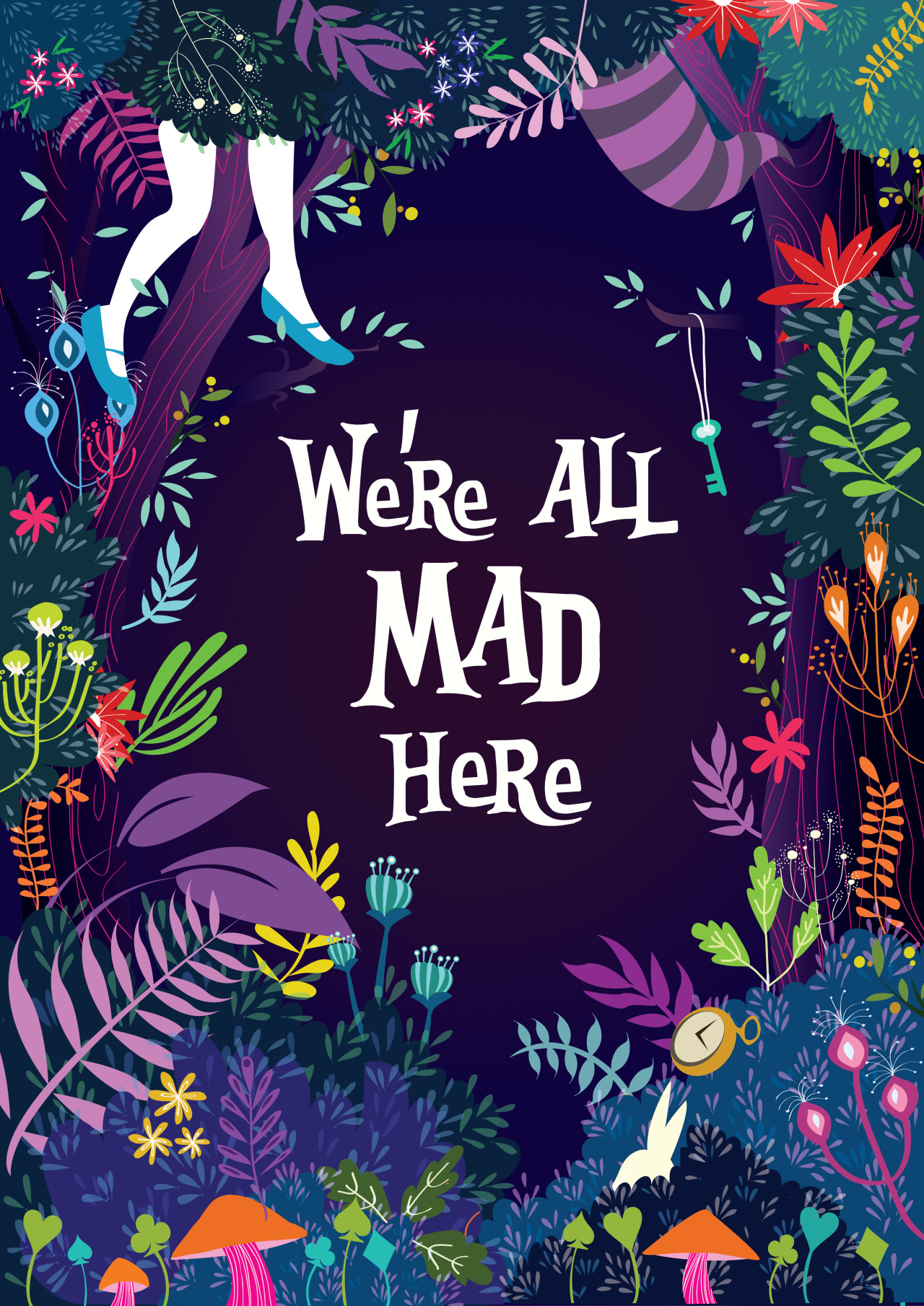 “We’re all mad here.” by Princess So tumblr: soprincessdanielle.tumblr.com instagram: @cessypoop