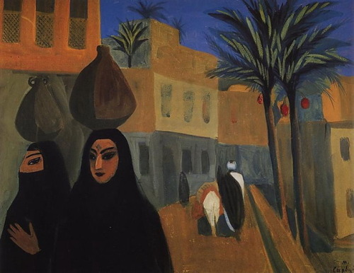 artist-sarian:Street in CairoMedium: cardboard,tempera