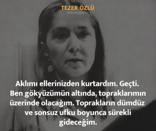 okuryazarlar:İyi ki doğdun Tezer Özlü!Türk edebiyatının...