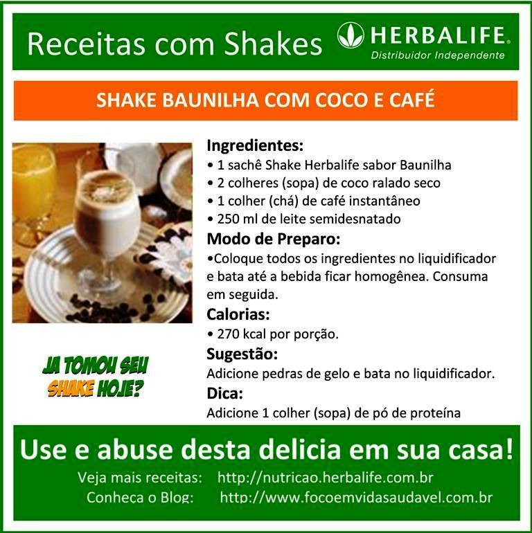 Foco Em Vida Saudavel Herbalife Receitas Deliciosas Com