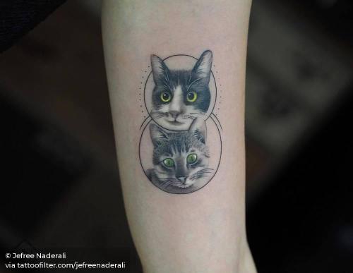 By Jefree Naderali, done at Tattoom Gallery, Istanbul.... animal;cat;facebook;feline;graphic;inner arm;jefreenaderali;medium size;pet;twitter