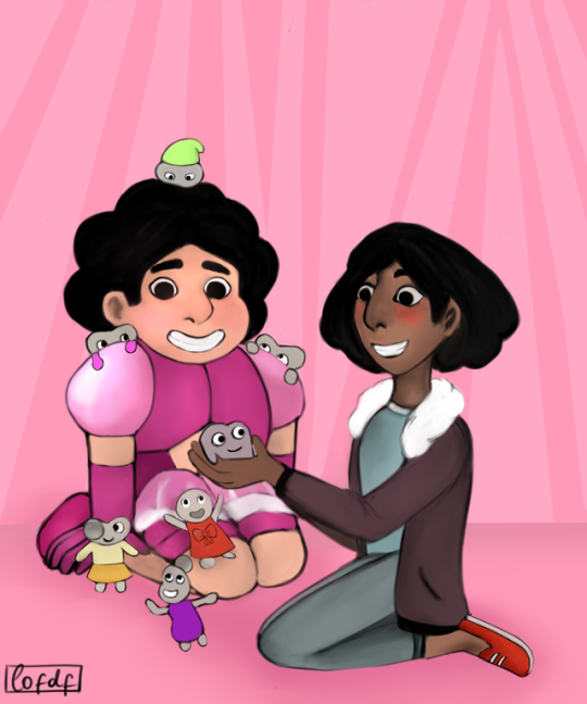 Connie, Steven and pebbles. Really great series.
