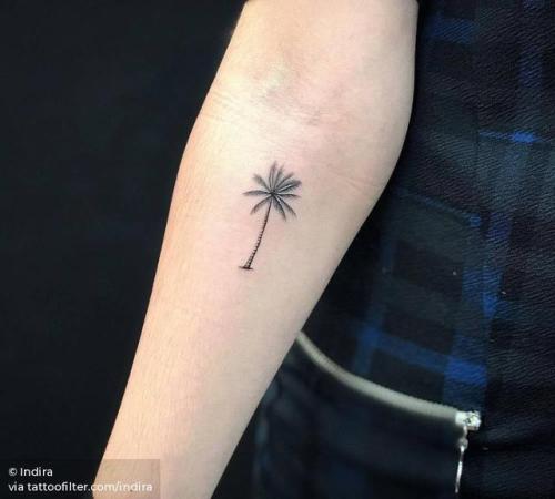 By Indira, done at First Class Tattoo, Manhattan.... indira;tree;small;tiny;palm tree;ifttt;little;nature;inner forearm;illustrative