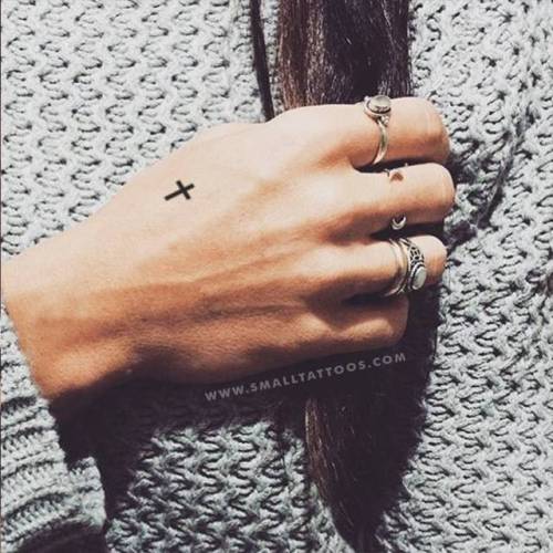 Small cross temporary tattoo, get it here ►... temporary