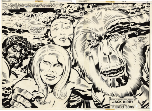 kirbysvision:Two-page Kamandi spreads by Jack Kirby....