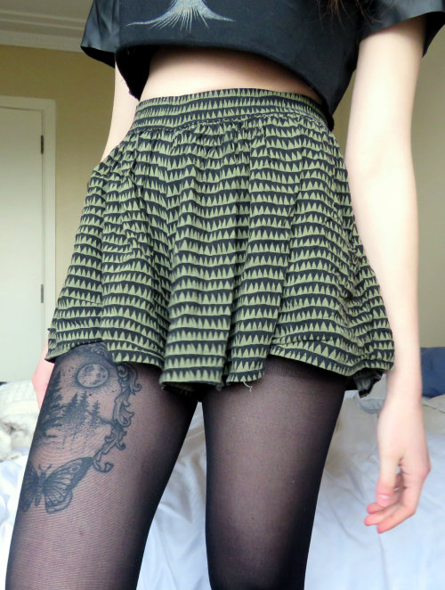 Miniskirt tattoo hairy raw