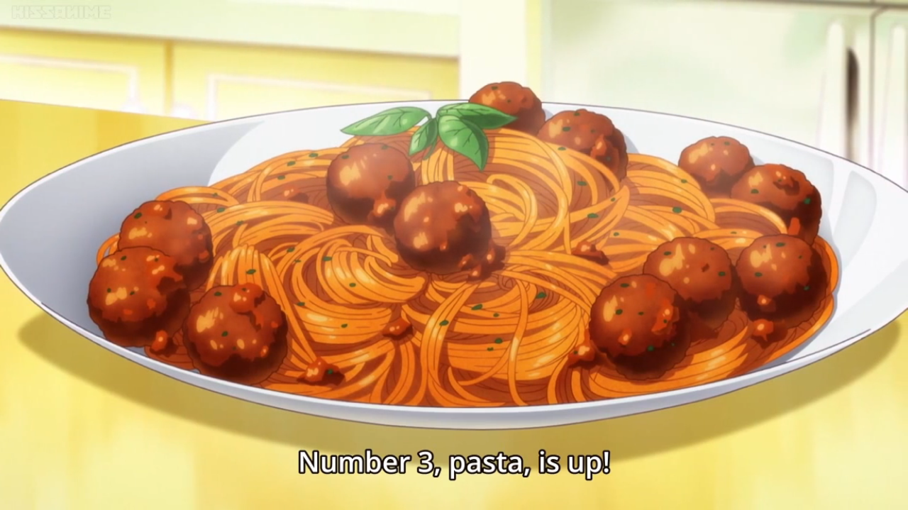 Anime Food Moments — Pasta from Blend S episode 2* season 1 *Correct…
