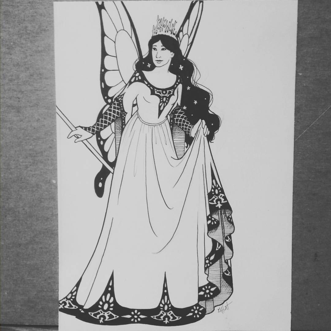 Queen Mab Drawing With Labels