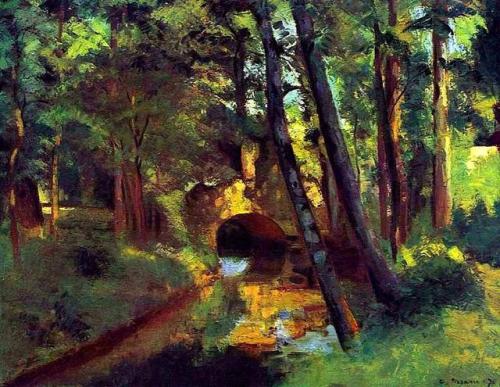 aizobnomragym:Camille Pissarro“The Little Bridge, Pontoise”