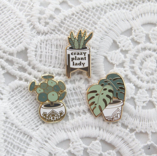 sosuperawesome:Enamel Pins by Modern Plant Life on Etsy