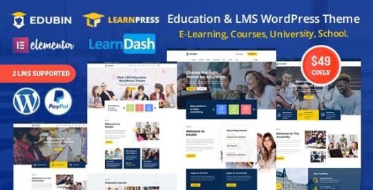 Edubin v2.0.8 - Education LMS WordPress Theme Nulled