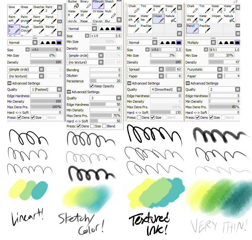 paint tool sai brushes and textures