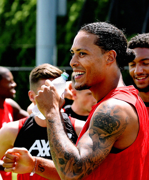 ianrushs: Virgil van Dijk of Liverpool during a training...