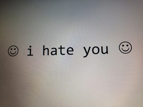 black and white hate smiley face sadboys text tumblr true i hate you