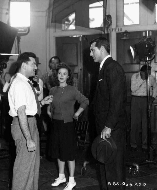 archiesleach:Cary Grant with Shirley Temple and director Irving...