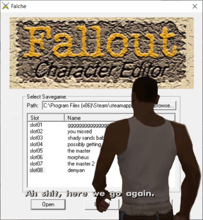 fallout 1 save game editor falche