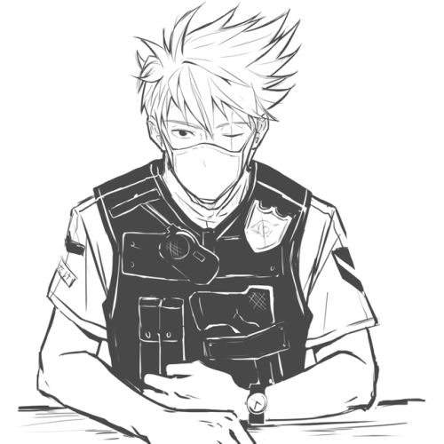 annciel7:I just wanted to draw them in police uniform. SWAT...