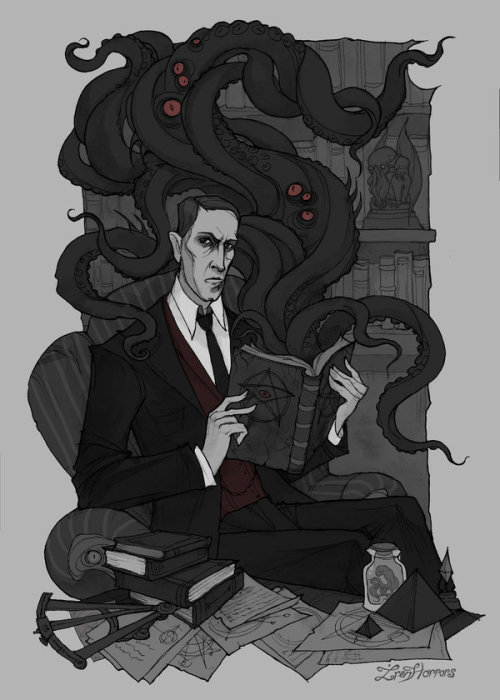 fhtagn-and-tentacles:H.P. LOVECRAFT by Ksenia “Iren...