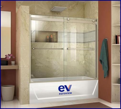 Euroview Chicago Semi Frameless Sliding Shower Doors And Tub