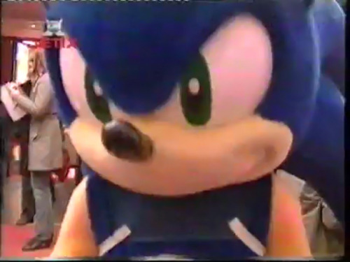 Sonic the Hedgehog mascot costume at the Jetix Kids Awards...