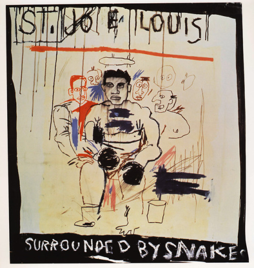 artist-basquiat:St. Joe Louis Surrounded Snake, Jean-Michel...