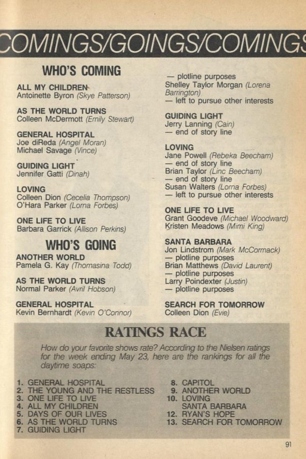 soap opera digest comings and going soap opera digest comings and going