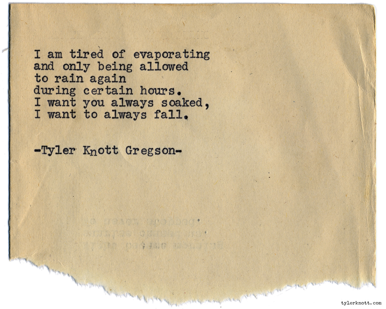 Tyler Knott Gregson — Typewriter Series #1024 by Tyler Knott Gregson ...