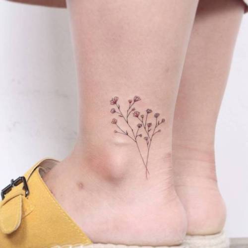 Tattoo tagged with: flower, small, tiny, ankle, ifttt, little, hyoa,  nature, baby s breath, medium size, illustrative 