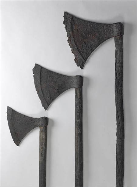 These axes were found together in 2013 in a boat in Lough...