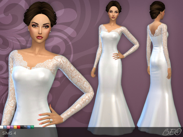 Maxis Match CC for The Sims 4 • beocreations: Wedding dress 25 V.3 DOWNLOAD