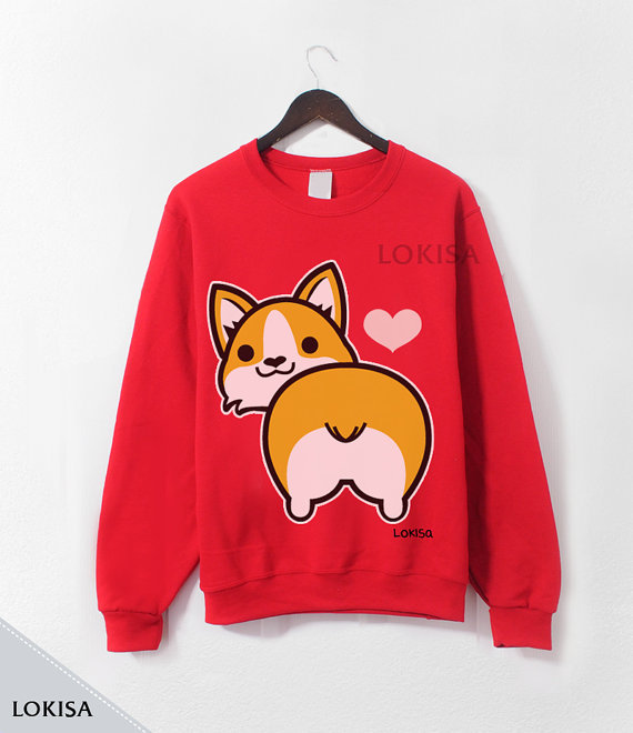 corgi butt sweatshirt