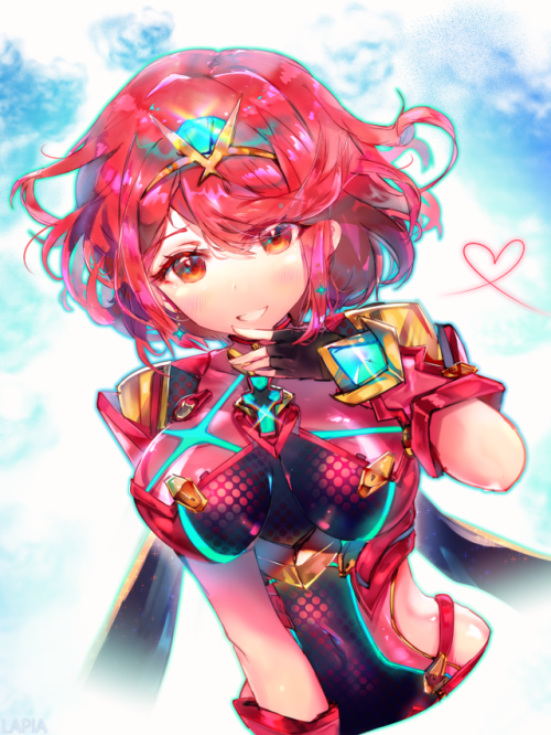 lapiaa:Pyra aka  ホムラ  (* ˘⌣˘)sketch