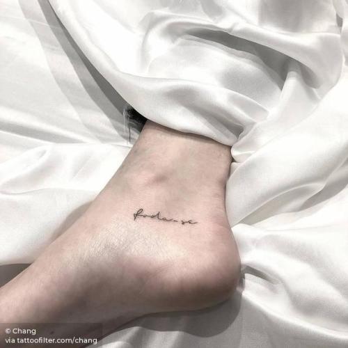 By Chang, done at West 4 Tattoo, Manhattan.... small;portuguese;foda se;chang;line art;languages;tiny;portuguese word;ankle;ifttt;little;word;fine line