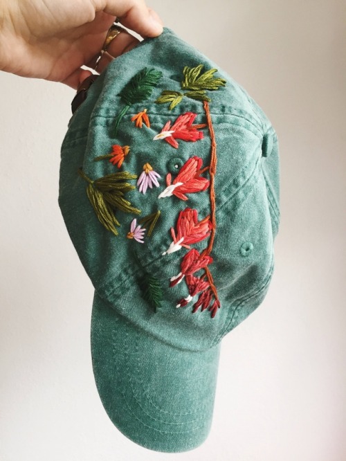 Custom Hand Stitched Floral Hats, by Lexi Mire on...