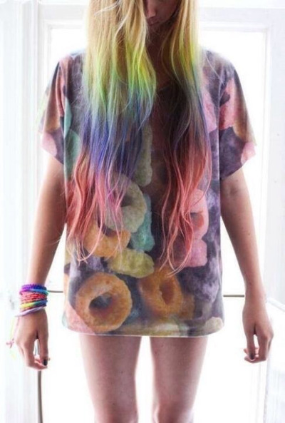 Rainbow Dip Dye Hair Tumblr