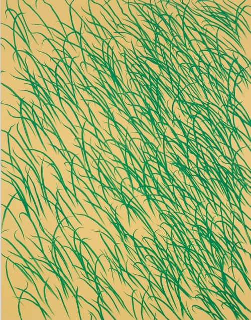 artsyloch:Calvin Marcus|Grass oil stick on linen...