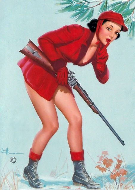 Vintage pinup girl by K O Munson.