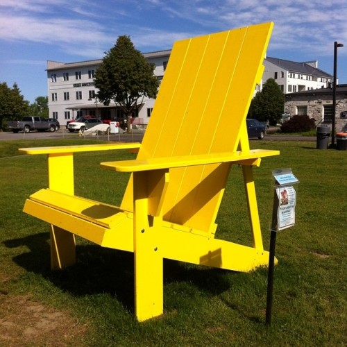 And a giant Adirondack chair made by Nancy Malcolm, Middlebury. ...