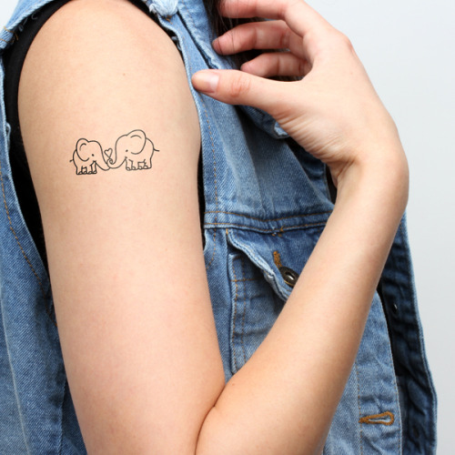 Elephants In Love temporary tattoo, get it here ►... elephant;animal;love;temporary